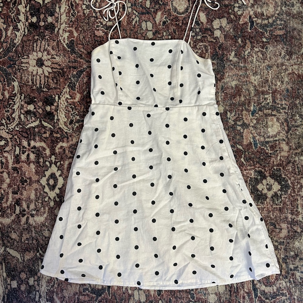 Old Navy Cream Knit Top with Black Dots